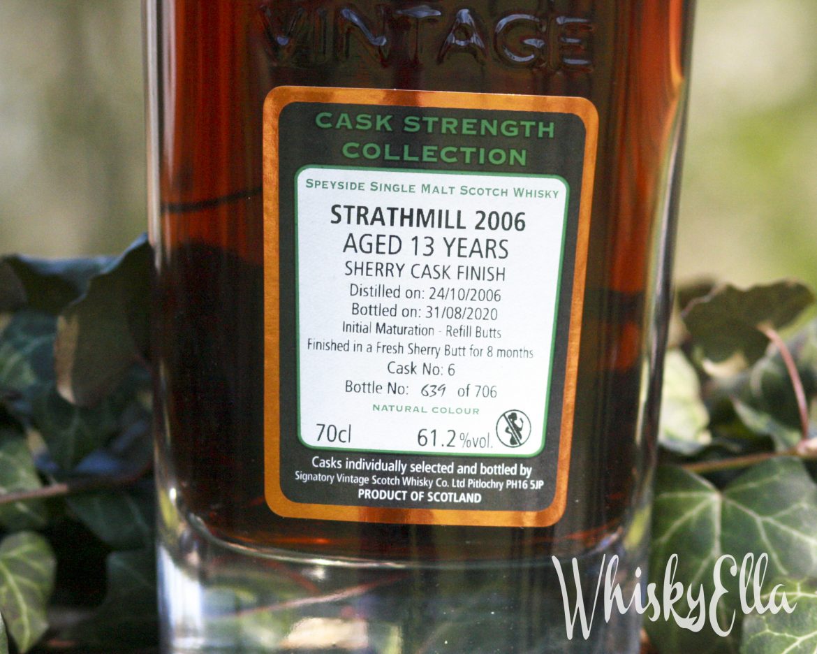 Strathmill 2006 Signatory Vintage 13 yo Cask No: 6 #118