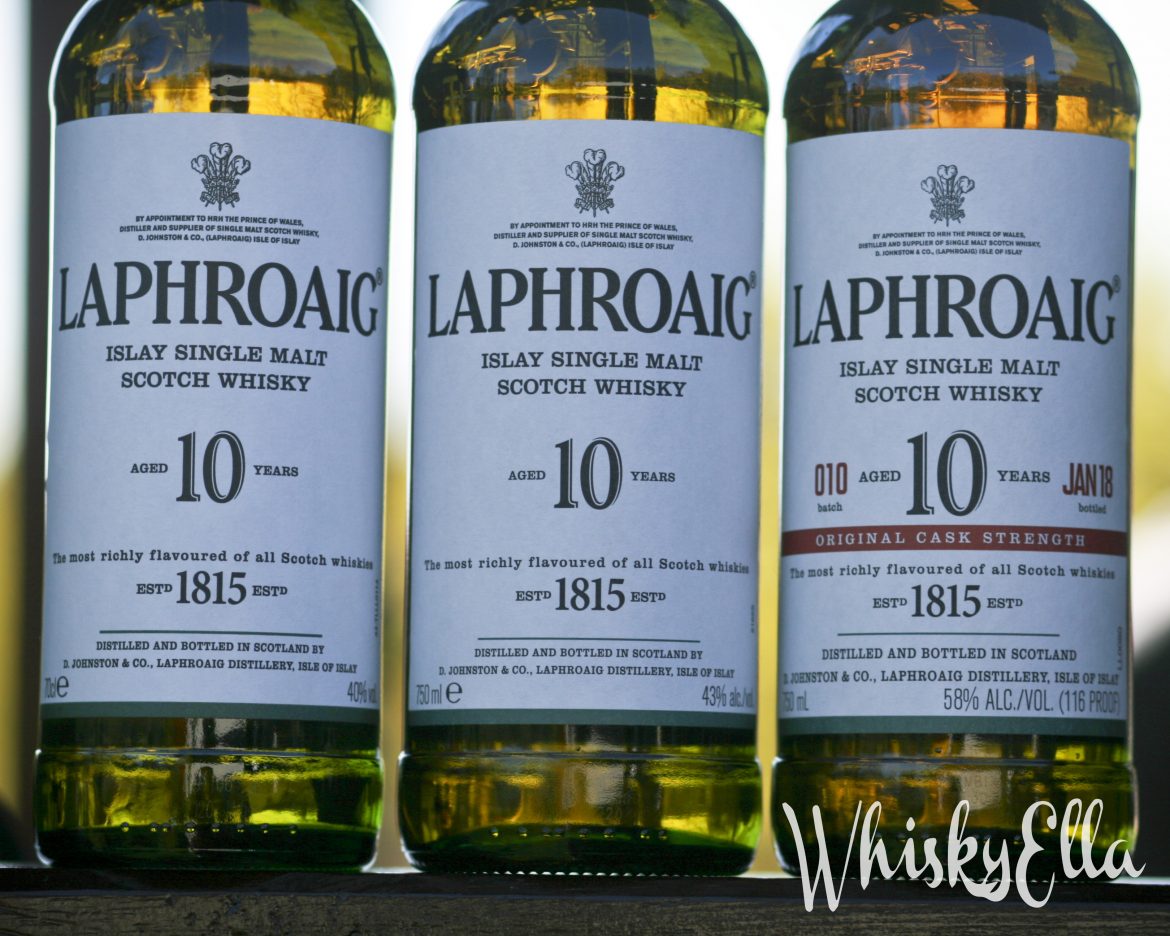 Nasza recenzja Laphroaig 10yo Cask Strength Batch 010 vs Laphroaig 10yo 43% edycja amerykańska vs Laphroaig 10yo 40% #126