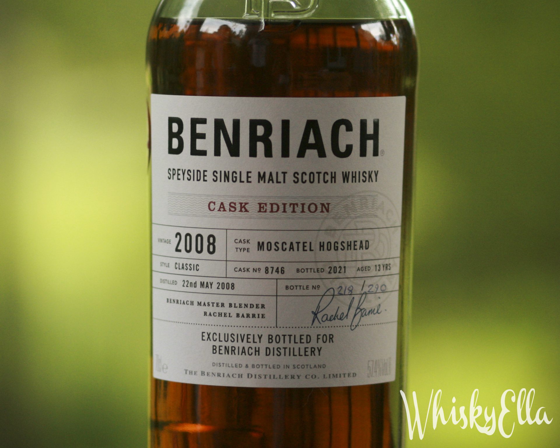 Nasza recenzja Benriach 2008 13yo Cask Edition Moscatel Hogshead cask no. 8746 Benriach Distillery Exclusive #158