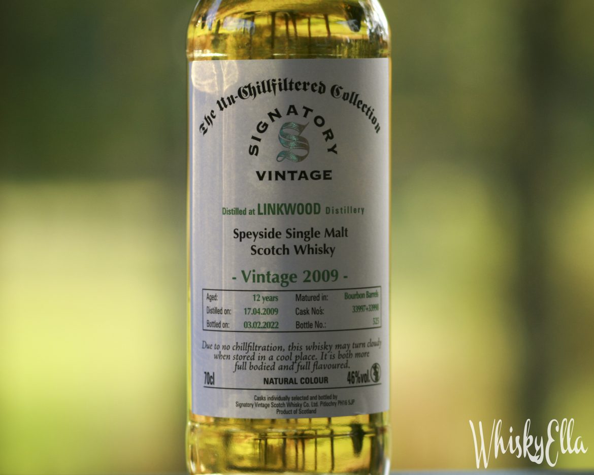 Nasza recenzja Linkwood 2009 12yo Signatory Vintage cask #33997+33998 Bourbon Barrels z serii The Un-chillfiltered Collection #171
